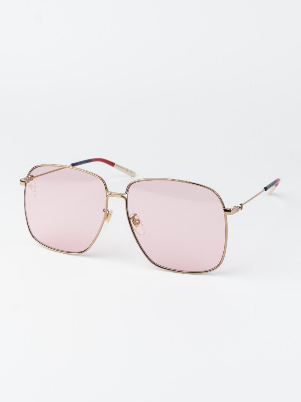 Gucci Women Sunglasses Gold Pink Square GG0394S 004 NEW AUTHENTIC - Picture 3 of 13